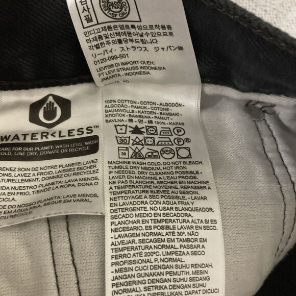 Levis Jeans 550 Mens 40x36 Relaxed Fit Jeans Black Denim Dark Wash Straight Leg - Picture 8 of 12